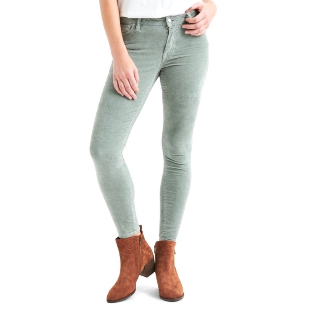 LUCKY BRAND Mid Rise Ava Super Skinny Velvet Jean